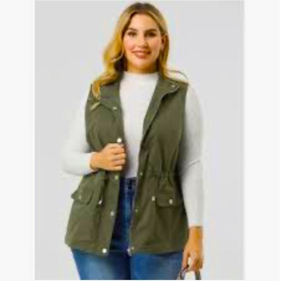 The North Face Woman’s 100% Cotton Olive Green Vest Size Medium - Picture 2 of 16